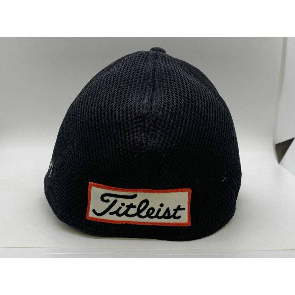 Titleist Golf Pro V1 FJ Footjoy New Era Mesh Flex Hat Cap Black White Large-XL‎